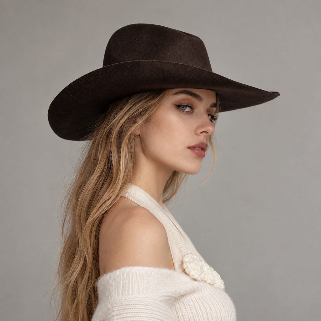 The Sierra — 100% Wool Gus Crown Cowboy Hat